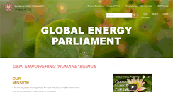 Desktop Screenshot of global-energy-parliament.net